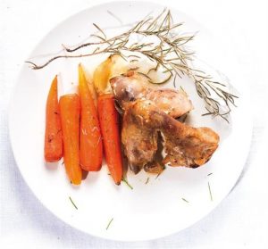 Ψητό κοτόπουλο με καρότα και κύμινο