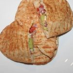 Κυπριακή πίτα γεμιστή με χωριάτικη σαλάτα