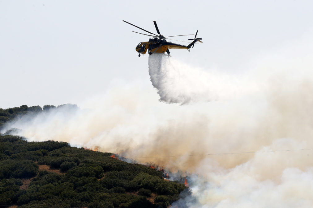 Συναγερμός στο Αγιόφυλλο Τρικάλων: Με επίγειες και εναέριες δυνάμεις η μάχη με τις φλόγες